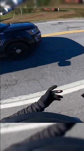 BIKE ESCAPES Cop On A DIRT Road!