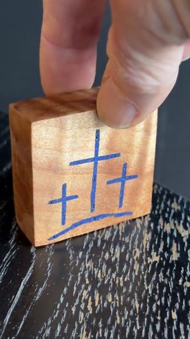 2" X 2" Table Cross With Blue Lapis Inlay Block - Etsy