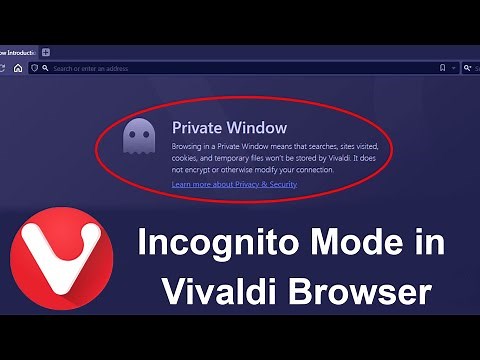 How to use Incognito Mode in Vivaldi Browser?