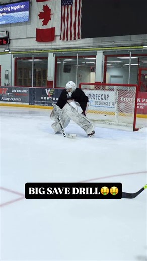 Coach Wapps | Increase Performance on Instagram: "Big save drill 🤑🤑 #goalies #goaliegear #goaliecoaching #goalieparents #goaliepads #goalie #hockey #goalietraining #goaliemom #goaliedad #goaliedrills"