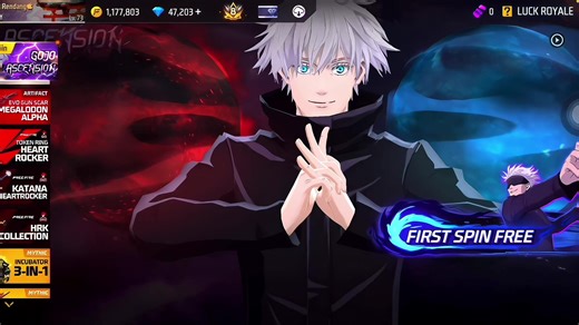 Gojo Ascension Bundle Review in Free Fire