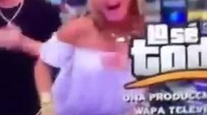 TV host suffers wardrobe malfunction during live show