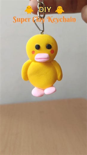Handmade Super Clay Keychain | Easy Clay keychain #diy #diykeychain #clayart