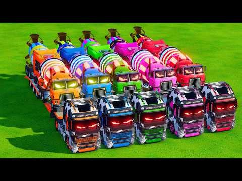 Transporting American Giant Trucks on a Crazy Mission! 🚛 Farming Simulator 22 #201
