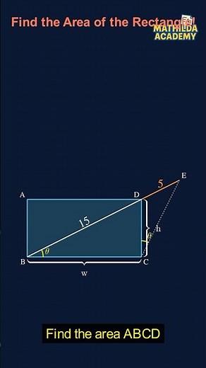 Solve this Rectangle Area in 30s! 🤯 #math #geometry