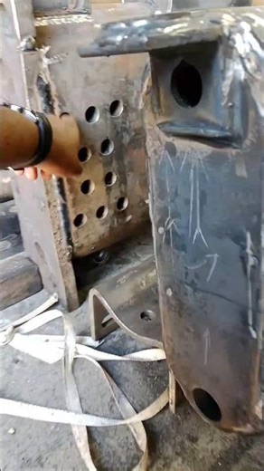 MOUNTING STEEL PIPES IN SUPPORTING HARDOX PLATE AFTER LASER CUTTING