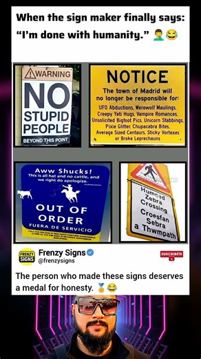 Funniest Signs That Have Completely Given Up on Humans 😂
