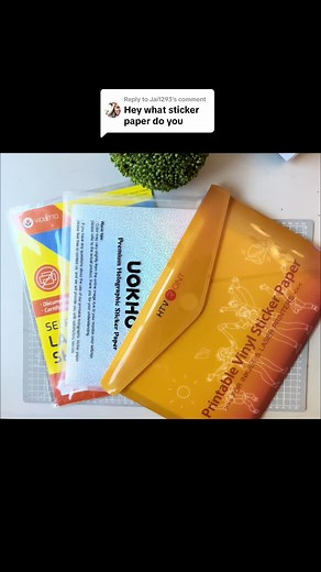 Replying to @Jai1293 Here's what paper to use for diy stickers for beginners #stickerpaper #stickersforbeginners #diystickers #stickers #cricutprojects #diypartyfavor #diypartydecorations #designspace