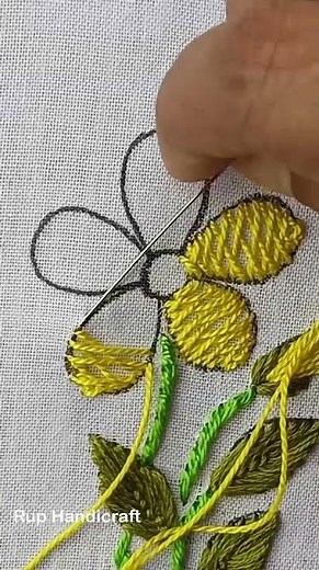 Flower Embroidery !! Cross Stitch Flower hand Embroidery Designs #youtube #shorts #reels