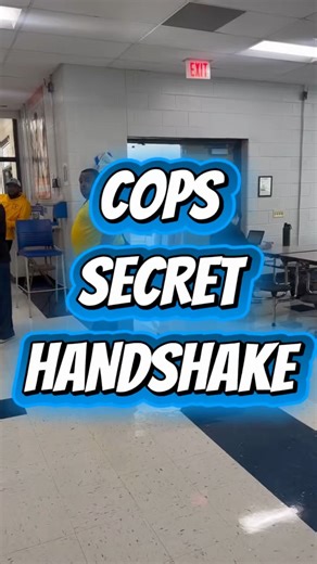 Cops Secret Handshake👮🏻‍♂️👮🏾🍩#police #cops #school #schoollife #sro #community #funny