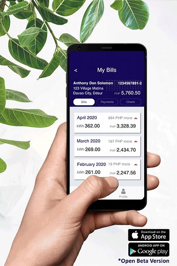 Check your monthly electric bill in just one tap! Davao Light introduces the MobileAP. The MobileAP allows you to: -check your monthly electricity bill -view your payment history -know your bill charts MobileAP is now available for download in App Store and Google Play Store. Just key in MobileAP or Davao Light in the search tab. Download MobileAP now! | Davao Light and Power Co.