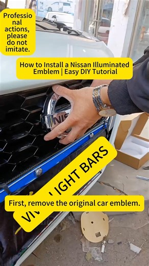 How to Install a Nissan Illuminated Emblem | Step-by-Step Tutorial #vividlightbars