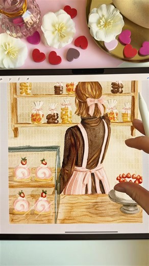 What’s your all-time favorite dessert? 😋🍮🍨🍰🥧 Digital Watercolor in Procreate #procreate #art