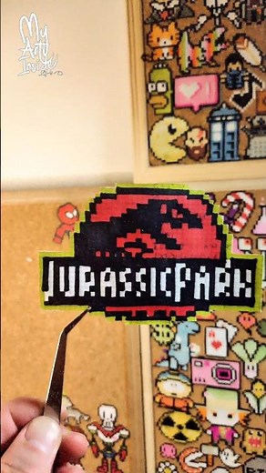 Jurassic Park Logo in Pixel Art! | The Legend Returns!