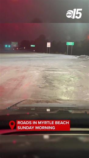 Video of the roads across the Grand Strand and Pee Dee. Driving conditions remain dangerous and whatever does not evaporate will refreeze tonight. Go to wpde.com for weather updates.