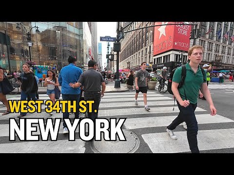 New York, 34th Street Manhattan - [4K] New York City walking tour
