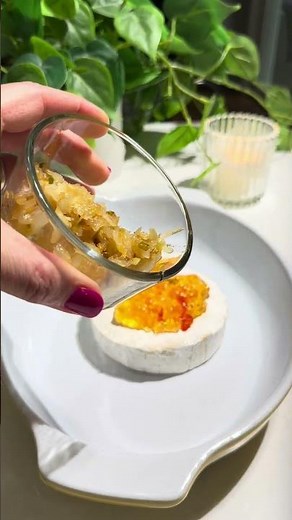 Baked Brie with Caramelized Onions - Easy Holiday Appetizer Everyone Loves