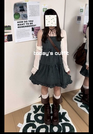 可愛いチェックワンピースコーデ特集