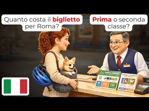 🇮🇹 15 Daily Italian Conversations at the Ticket Window | Learn Italian (A1-A2)