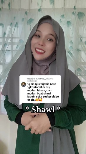 Tutorial Hijab: Cara Mudah Buat Shawl Labuh | LizHijab