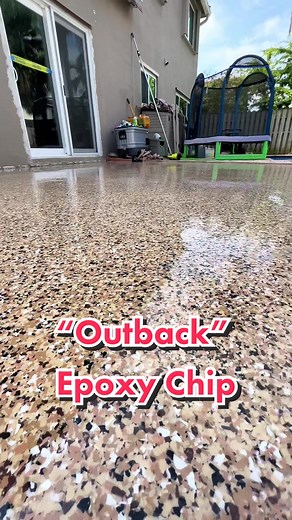 Outdoor Epoxy Flooring Installation with Satin Finish Concrete