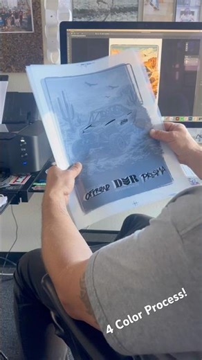 Color separation films for a 4 Color Process Print! CMYK! #cmyk #screenprinting #mhcustomprinting