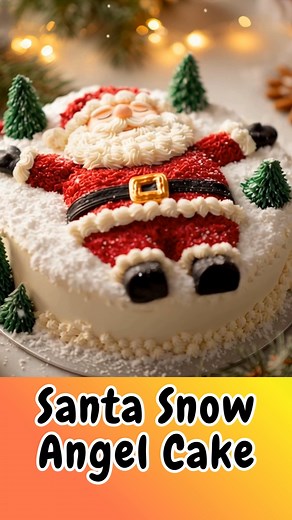 4.3K views · 21 reactions | Santa Snow Angel Cake : Whimsical, Festive & Delightfully Sweet - A Snowy Santa-Inspired Cake That Brings Holiday Magic to Every Slice! ✨ | Tasty Gastronomic | Facebook