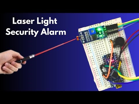 Home security with Arduino and lasers | DIY laser alarm system | laser light security project