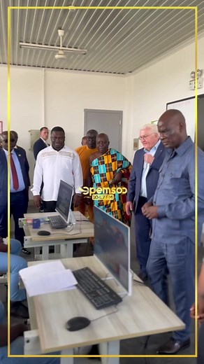 German President Frank-Walter Steinmeier inspects Centre of Excellence for Green Technologies at KTI. #opemsuoradio #manhyiapalace | Opemsuo Radio