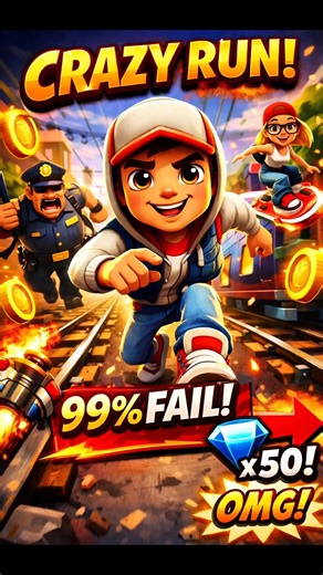 😱This Subway Surfers Run Should Be Impossible💀#shorts #subwaysurfers #viral #youtubeshorts #ytshorts