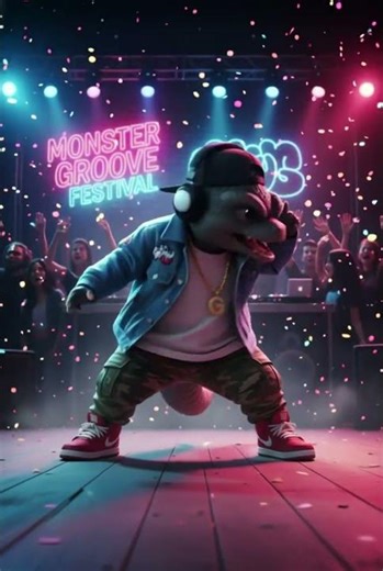 Cute Baby Godzilla Singing & Dancing! 🎤🔥 Funny Rap Monster Moves