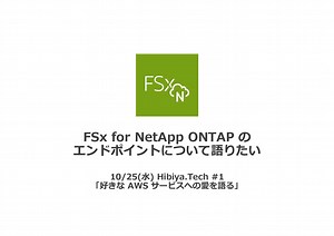 FSx for NetApp ONTAP のエンドポイントについて語りたい/hibiyatech1-i-want-to-talk-about-fsx-for-netapp-ontap-endpoints