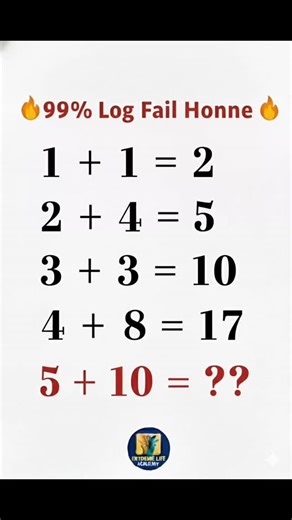 Simple Math Quiz Puzzle | Can You Solve It? 🤔 | Brain Teaser ChallengeThink you’re good at math puzzles? 🧠 Here’s a tricky brain teaser: 2 3 = 10 8 4 = 96 7 2 = 63 6 5 = 66 9 5 = ??? Can you find the hidden pattern before I reveal the answer? Drop your answer in the comments and see if you got it right! 👉 Don’t forget to LIKE 👍, SHARE 🔄, and SUBSCRIBE 🔔 for more fun riddles and puzzles every week! #MathQuiz #BrainTeaser #PuzzleChallenge #Riddles --- math puzzle, brain teaser, math quiz, ri