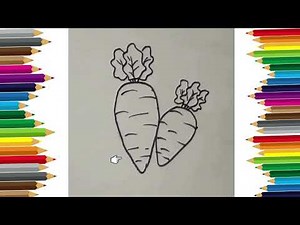🥕 How to Draw a Carrot – Easy Drawing for Kids