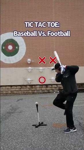 Football Vs. Baseball Tic Tac Toe CHALLENGE! - #Shorts