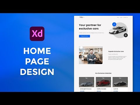 Home Page Website Design in Adobe Xd | UX / UI Mastery From Zero To Hero