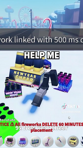 Don't you hate when you accidentally make new year fireworks #roblox #fireworks #2024 #newyear #robloxgames