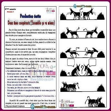 سنة سادسة : Production orale "Deux ânes coopérants" (Module 4)