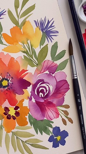 Explore the new Princeton Aqua Elite Prism brush with ambassador Jeannie Dickson Designs. “The new Prism brush, featuring a triangular ferrule, is the perfect addition to the Aqua Elite line. Its pointed tip is perfect for creating fine details, and the large brush belly allows for maximum color-holding capacity. The bristles boast a wonderful spring, facilitating seamless transitions from thin to thick strokes. It is a remarkably versatile brush, and I am excited to be incorporating it into my