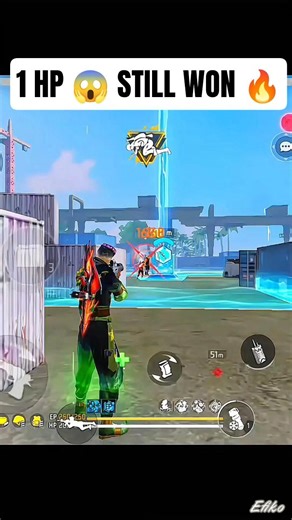 😱 1 HP CLUTCH 😍 Last Zone Impossible Win | Free Fire Best Gameplay #shorts