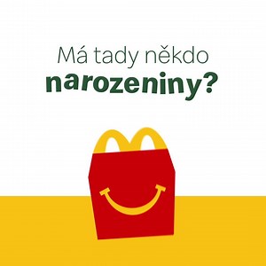 Máte doma prcka, který má v nejbližších dnech narozeniny a chtěl by je doma pořádně oslavit? 🎉 V McDonald’s jsme na dětské oslavy experti a rádi vám pomůžeme i teď, kdy je všechno trochu složitější. Sledujte nás a zahrajte si o narozeninový balíček od McDonald’s s dortem 🎂, občerstvením a spoustou překvapení 🎁. Těšíme se! A všechno nejlepší všem! | McDonald's