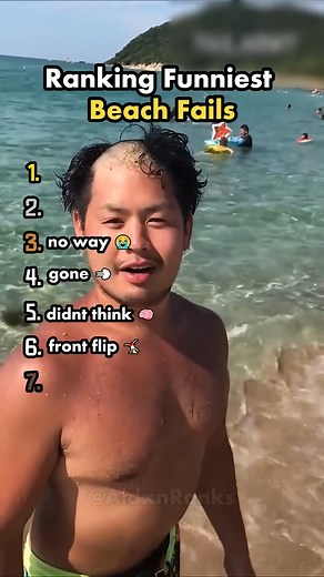 5.7K views | Ranking funniest beach fails | Naghtt gaming station | Facebook