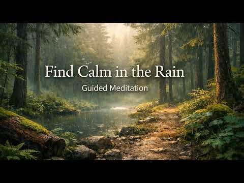 23 Minute Rainfall Meditation for Deep Calm | Forest Rain Guided Meditation