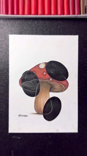 Let’s Make my Mushroom Drawing Glow with Neon Lights! 🍄 | Gaspi - Artist Oh My God