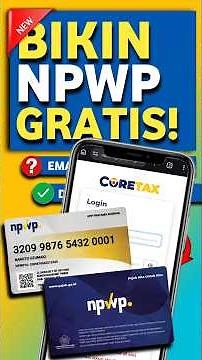 FREE!! HOW TO CREATE AN NPWP ONLINE USING JUST YOUR PHONE, THE LATEST 2025 | CORETAX ONLINE NPWP ...