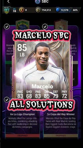 Marcelo SBC 🇧🇷 ALL SOLUTIONS ✅ MADFUT 26 🔥😈 #madfut #madfut26 #sbc #foryou #gaming #fypシ