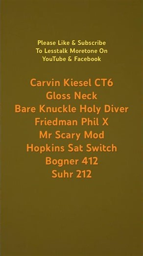 4 Sale Carvin Kiesel CT6 Gloss Neck / Holy Diver / Friedman Phil X / Mr Scary Mod / Hopkins Sat Sw.