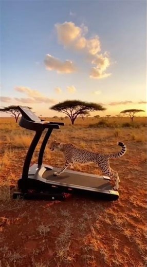 Run, Cheetah! In the Slow-Mo Treadmill Moment… Did He Slip or Not? 😳💨