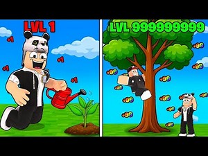 GROW THE TREE AND CLIMB IT! - Roblox Build to Climb with Panda