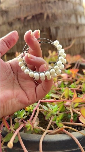 DIY Hoop earrings 😍 #trending #diy #earrings #jewellery #handmade #art #craft